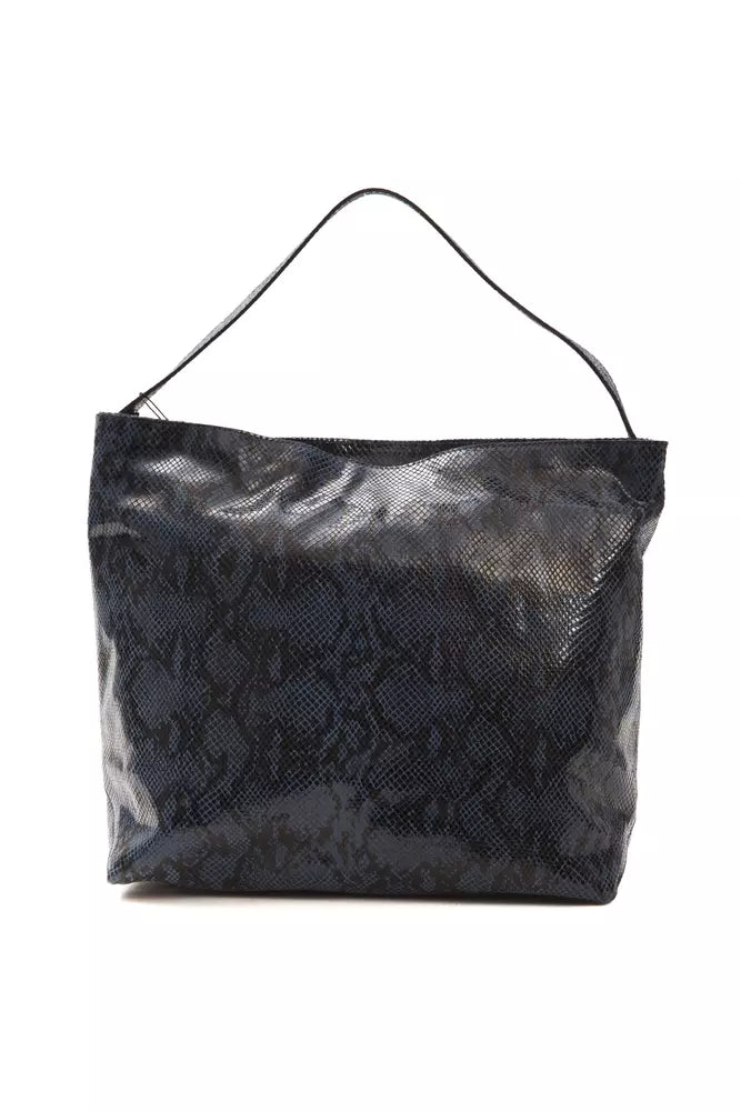 Sac porté épaule Pompei Donatella bleu en cuir