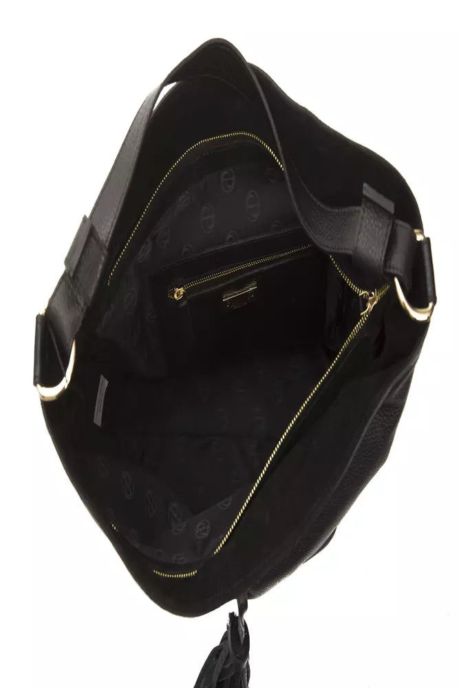 Sac porté épaule Pompei Donatella noir en cuir