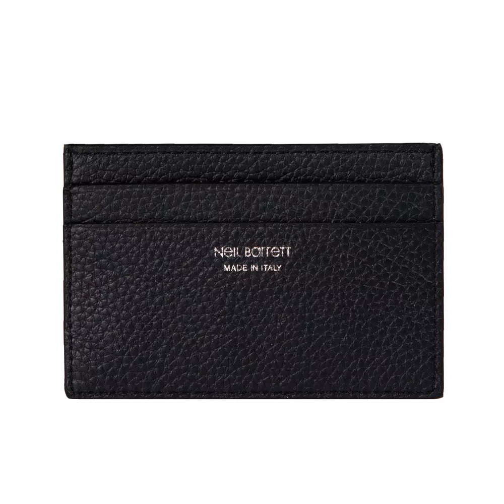 Portefeuille Neil Barrett noir en cuir
