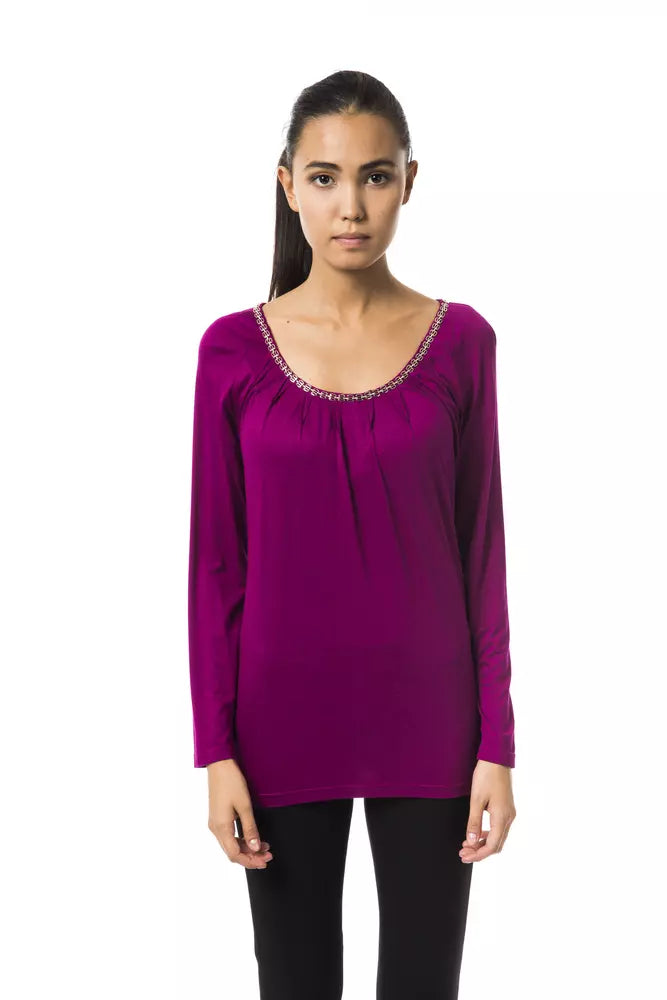 Top BYBLOS violet en viscose