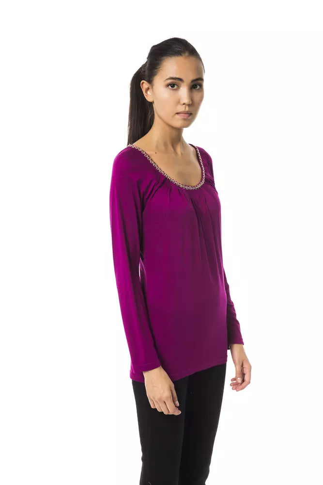 Top BYBLOS violet en viscose