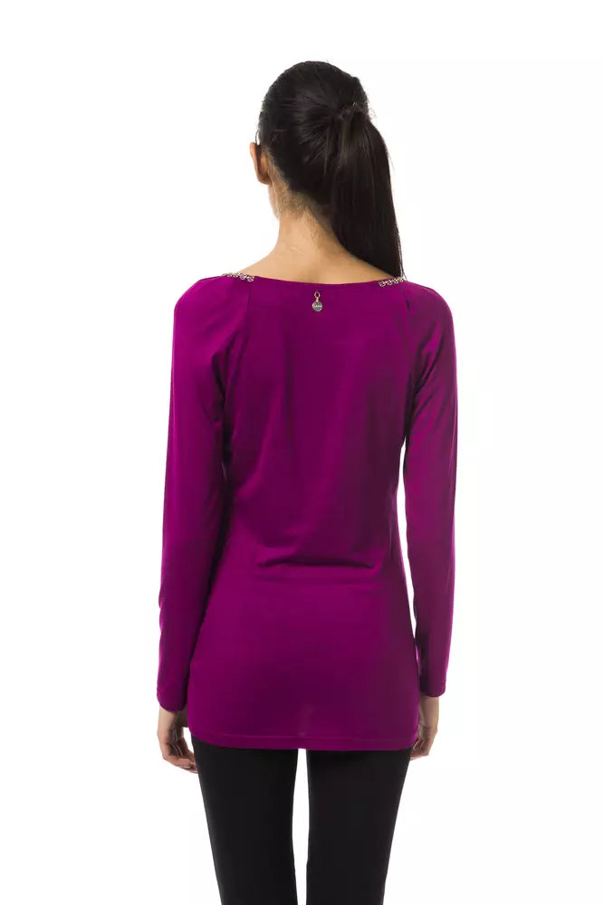 Top BYBLOS violet en viscose