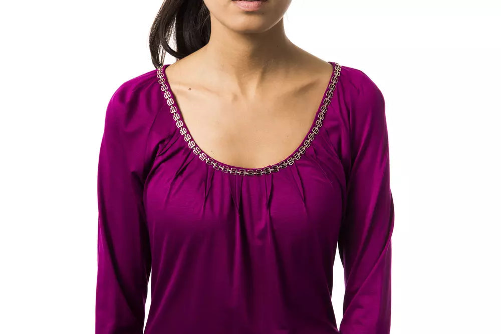 Top BYBLOS violet en viscose