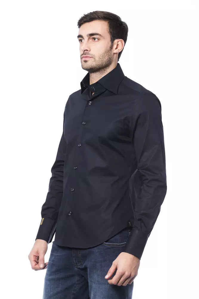 Chemise Billionaire Italian Couture bleue en coton
