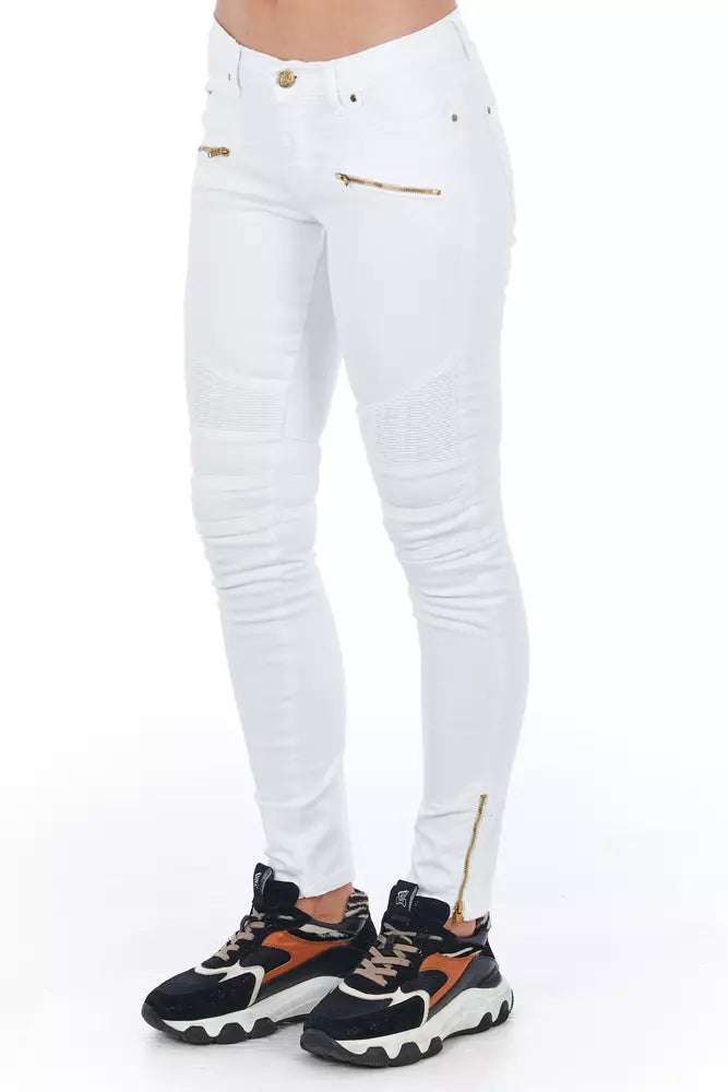 Jean Frankie Morello blanc en coton