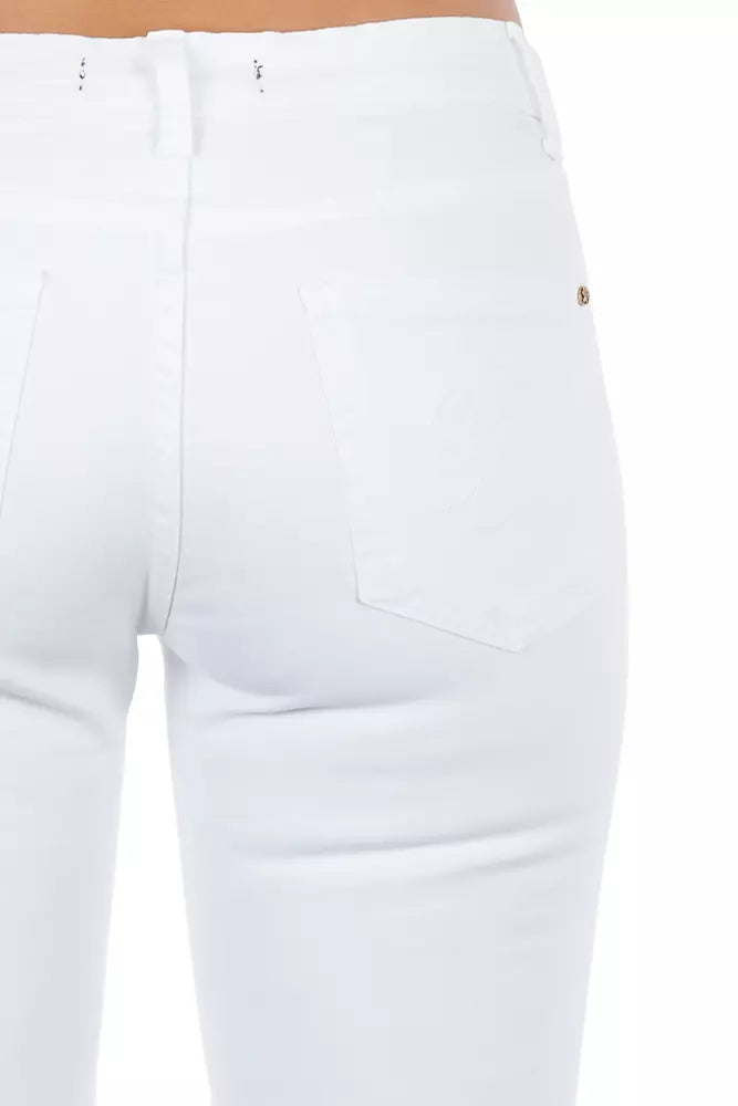 Jean Frankie Morello blanc en coton