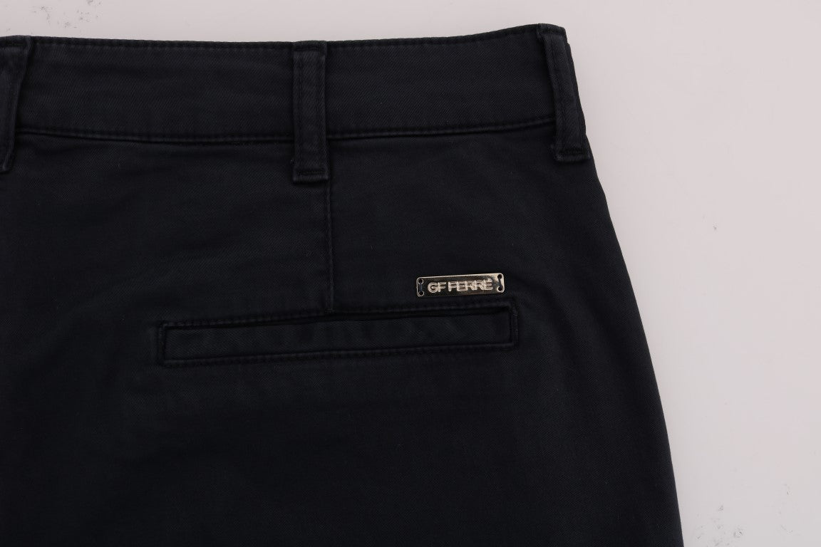 Pantalon GF Ferre bleu en coton (stretch)
