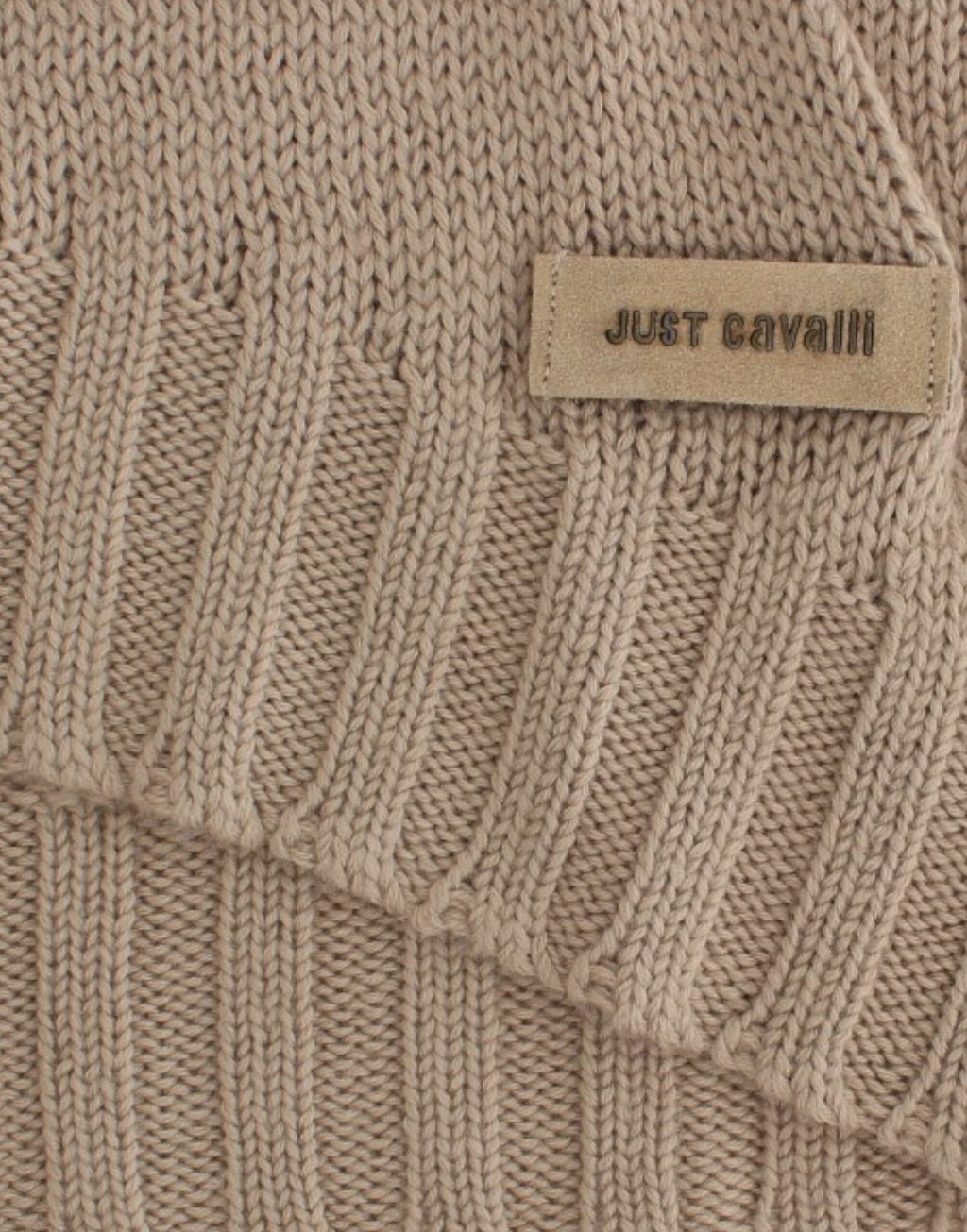 Pull en maille Cavalli beige en laine