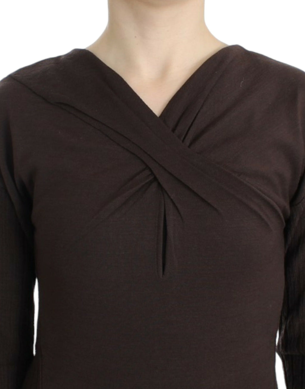 Pull en maille Cavalli marron en laine