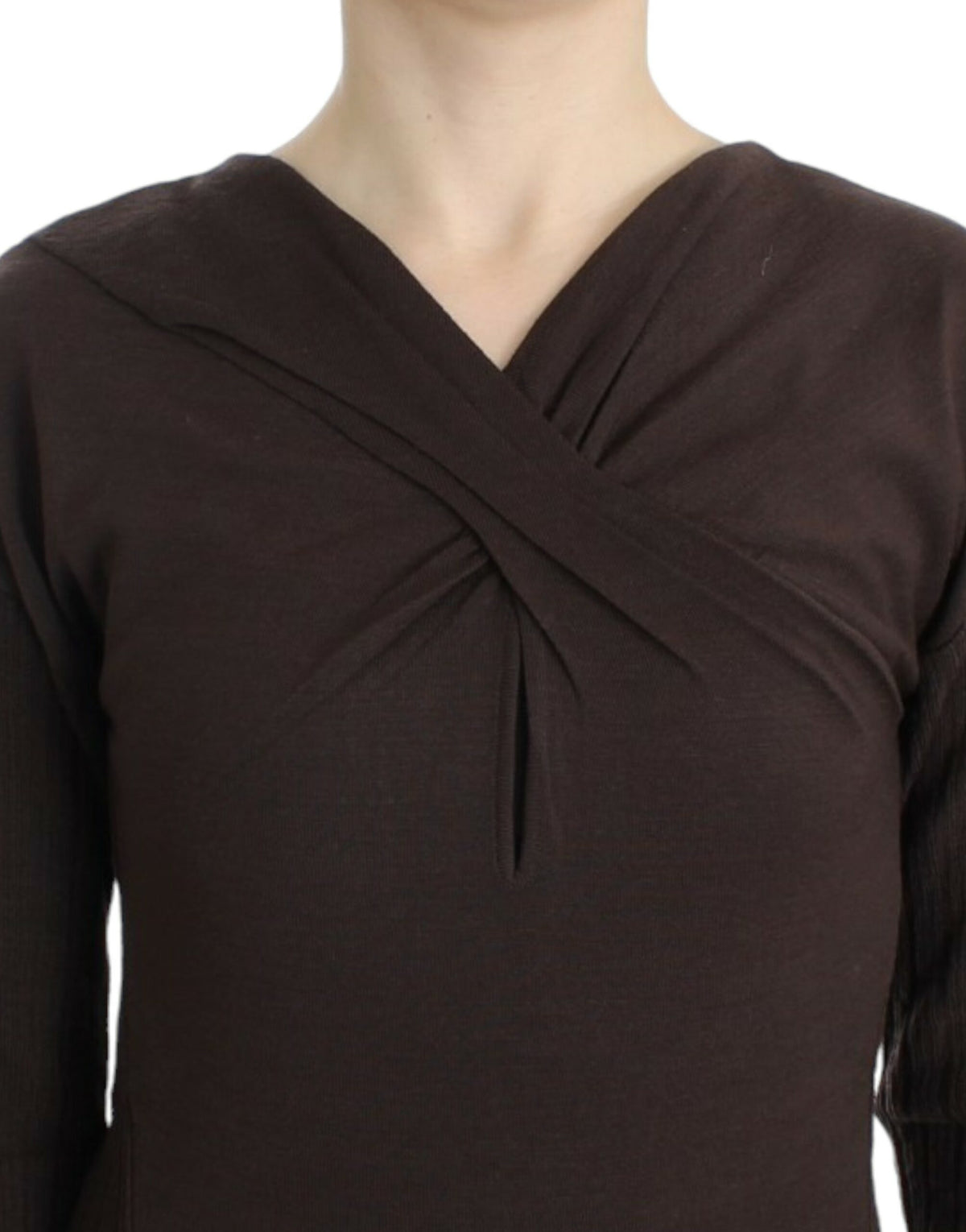 Pull en maille Cavalli marron en laine
