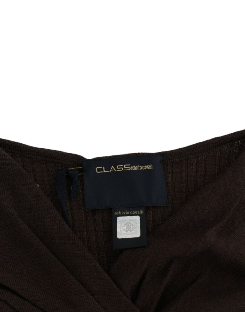 Pull en maille Cavalli marron en laine