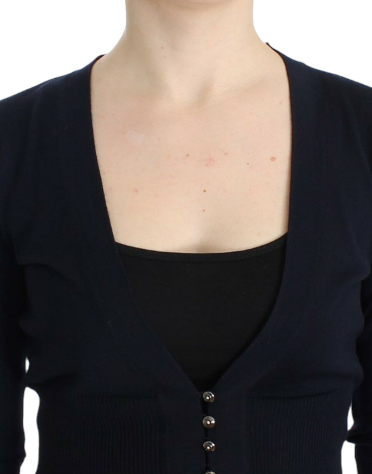 Gilet cardigan Cavalli noir en laine (court)