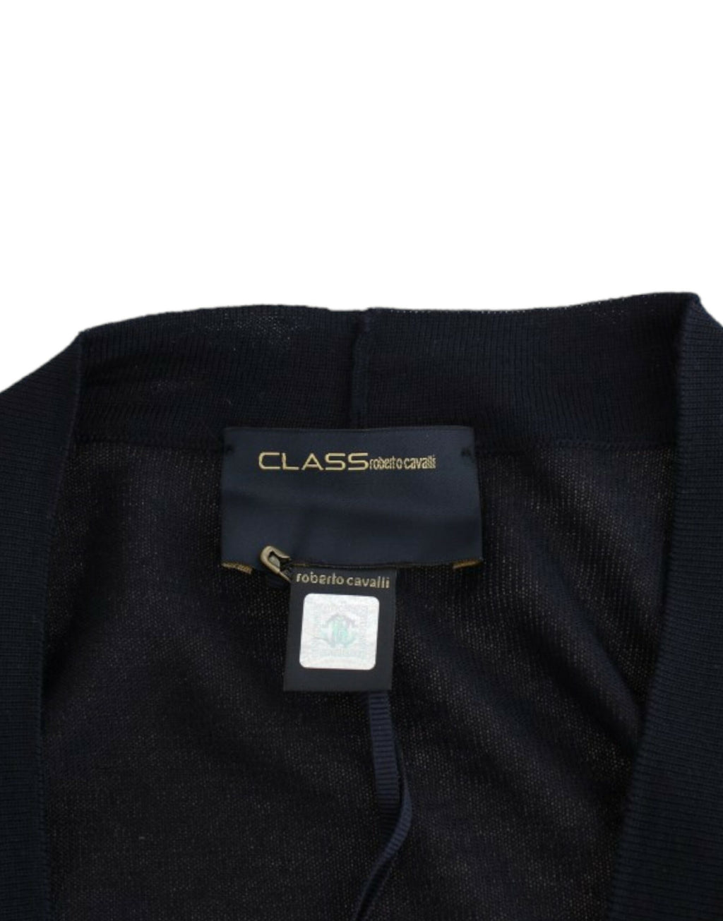 Gilet cardigan Cavalli noir en laine (court)