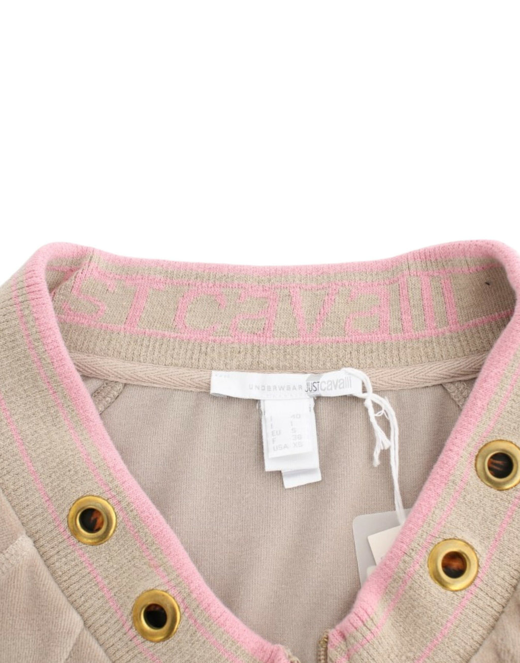 Pull en maille Cavalli beige en velours