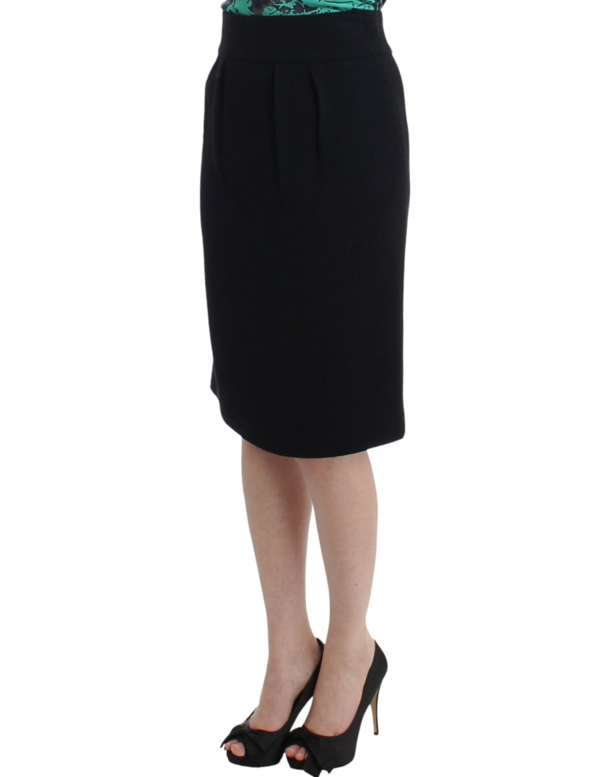Jupe crayon Cavalli noire en laine