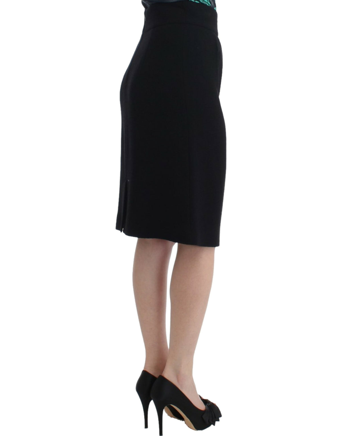 Jupe crayon Cavalli noire en laine