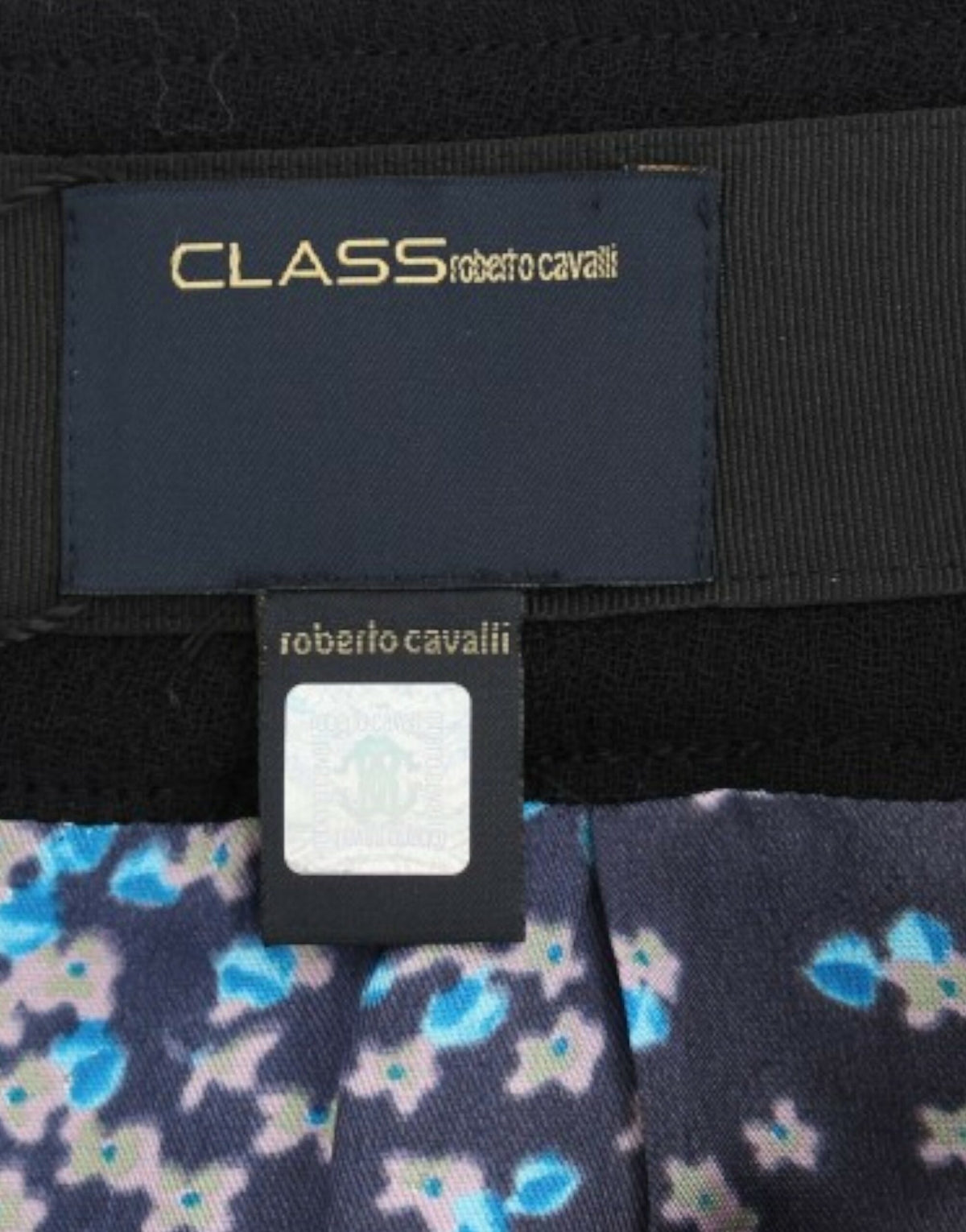 Jupe crayon Cavalli noire en laine