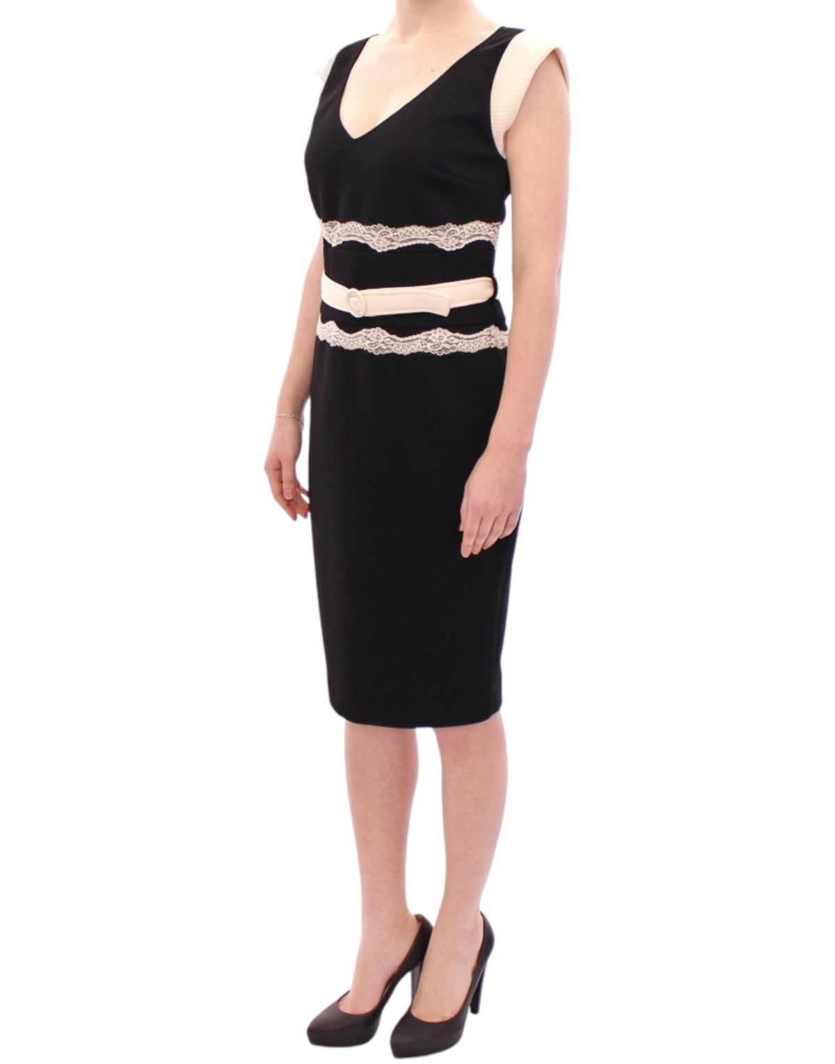 Robe fourreau Cavalli noire en dentelle