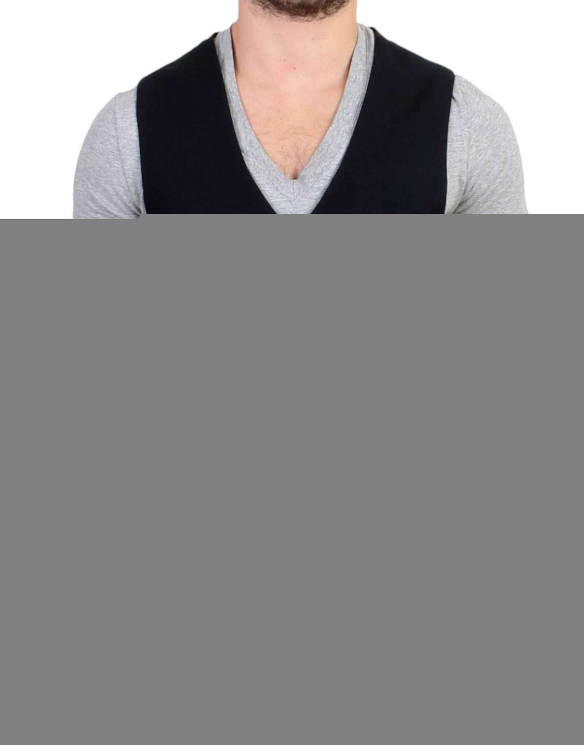 Costume National Black wool blend casual vest