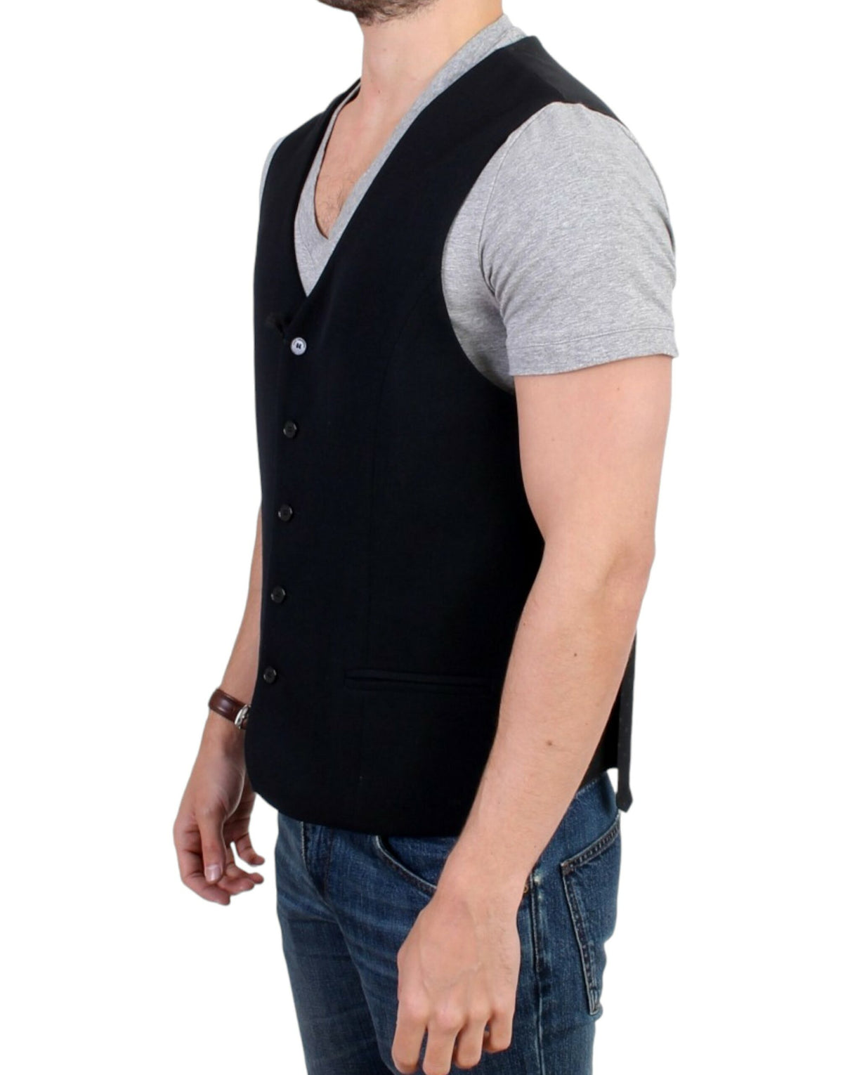 Pièce de créateur Costume National noire en mélange de laine (casual chic)