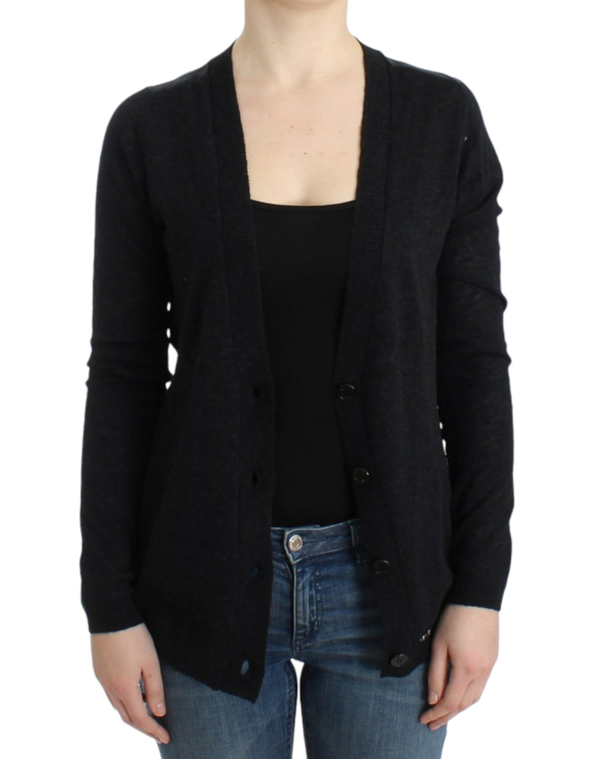 Gilet cardigan Costume National gris en laine