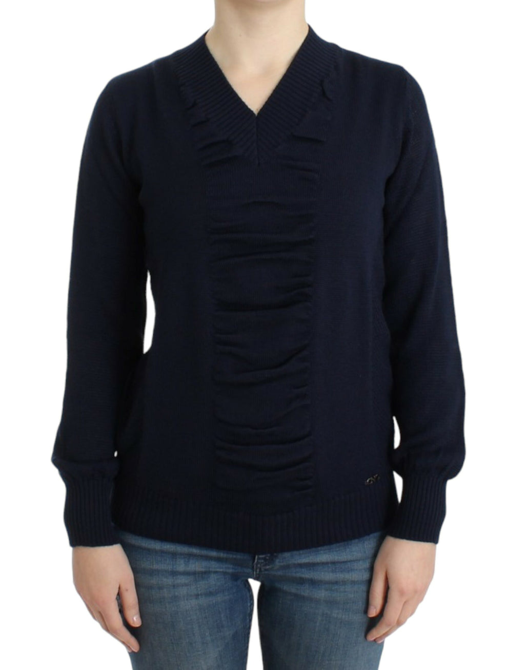 Pull en maille Costume National bleu en laine