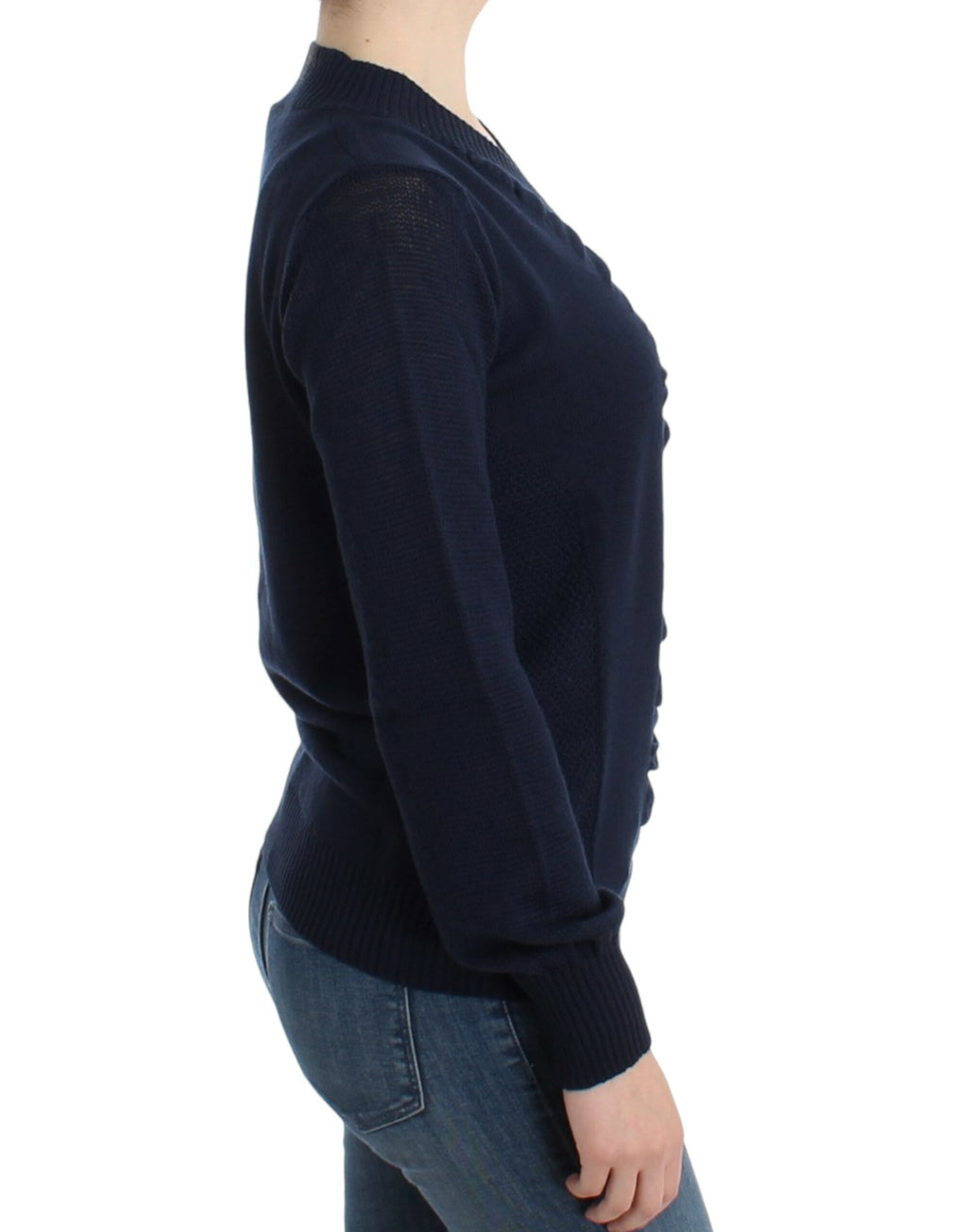 Pull en maille Costume National bleu en laine