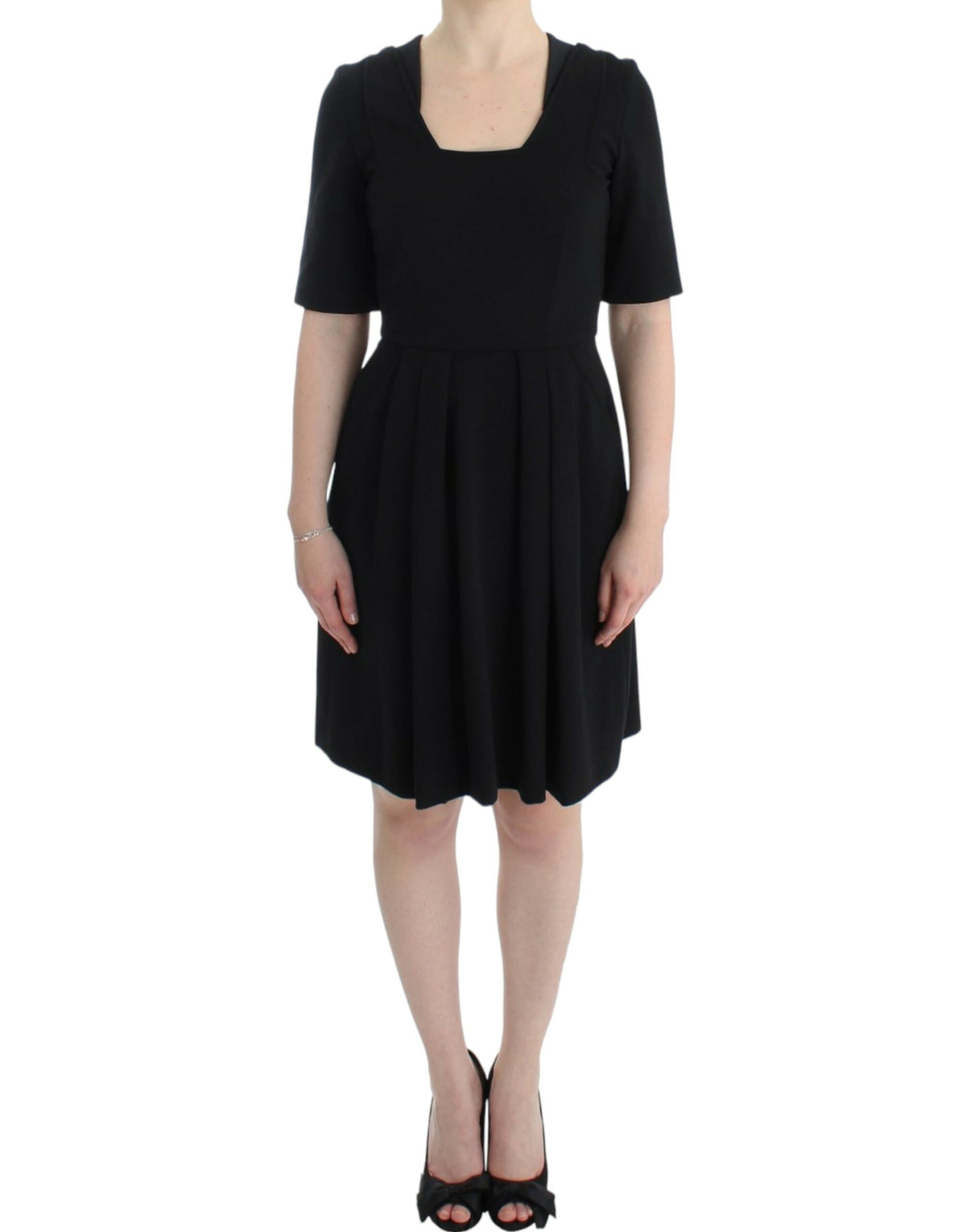 Robe CO|TE noire (manches courtes)