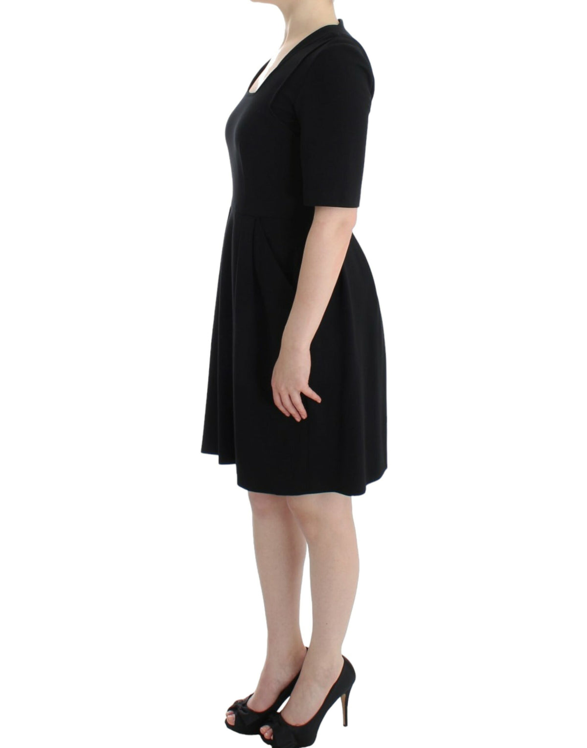 Robe CO|TE noire (manches courtes)