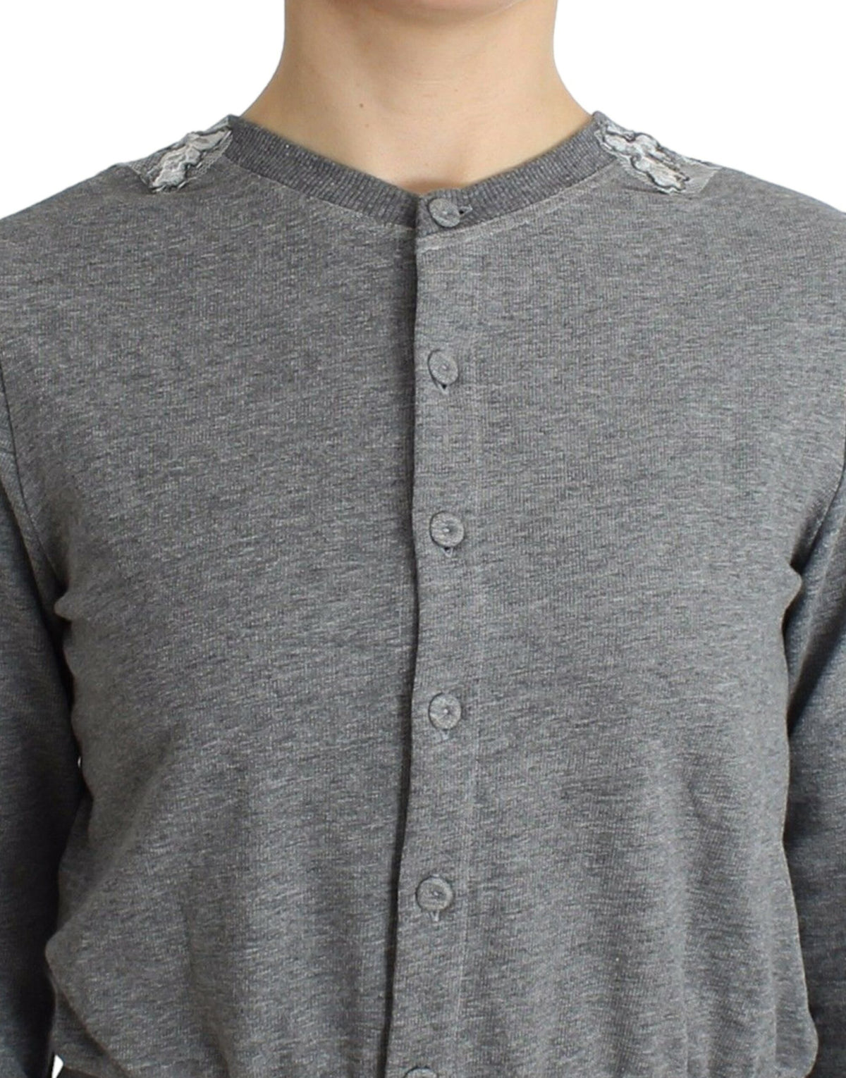 Pull en maille Ermanno Scervino gris en dentelle