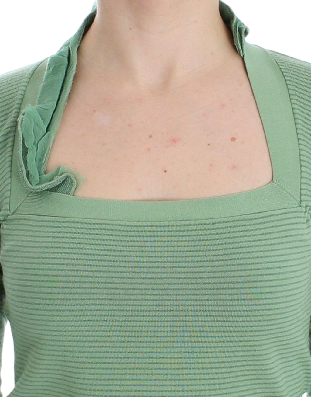 Pull en maille Ermanno Scervino vert en mélange de laine (manches longues)