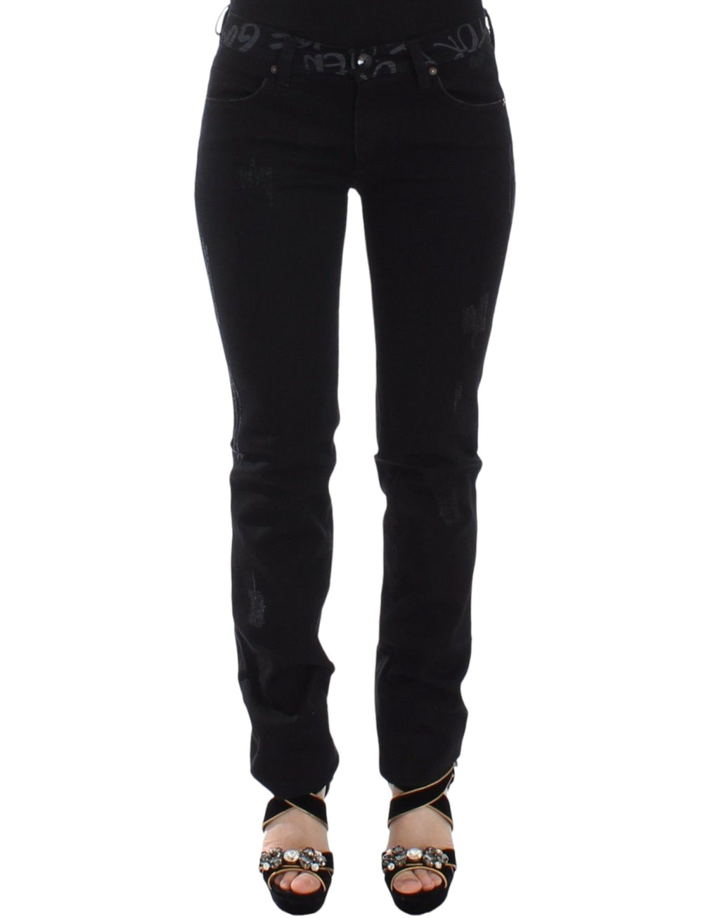 Jean Ermanno Scervino noir en denim (skinny, stretch)