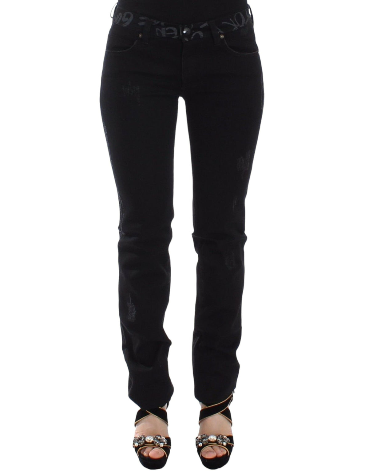 Jean Ermanno Scervino noir en denim (skinny, stretch)