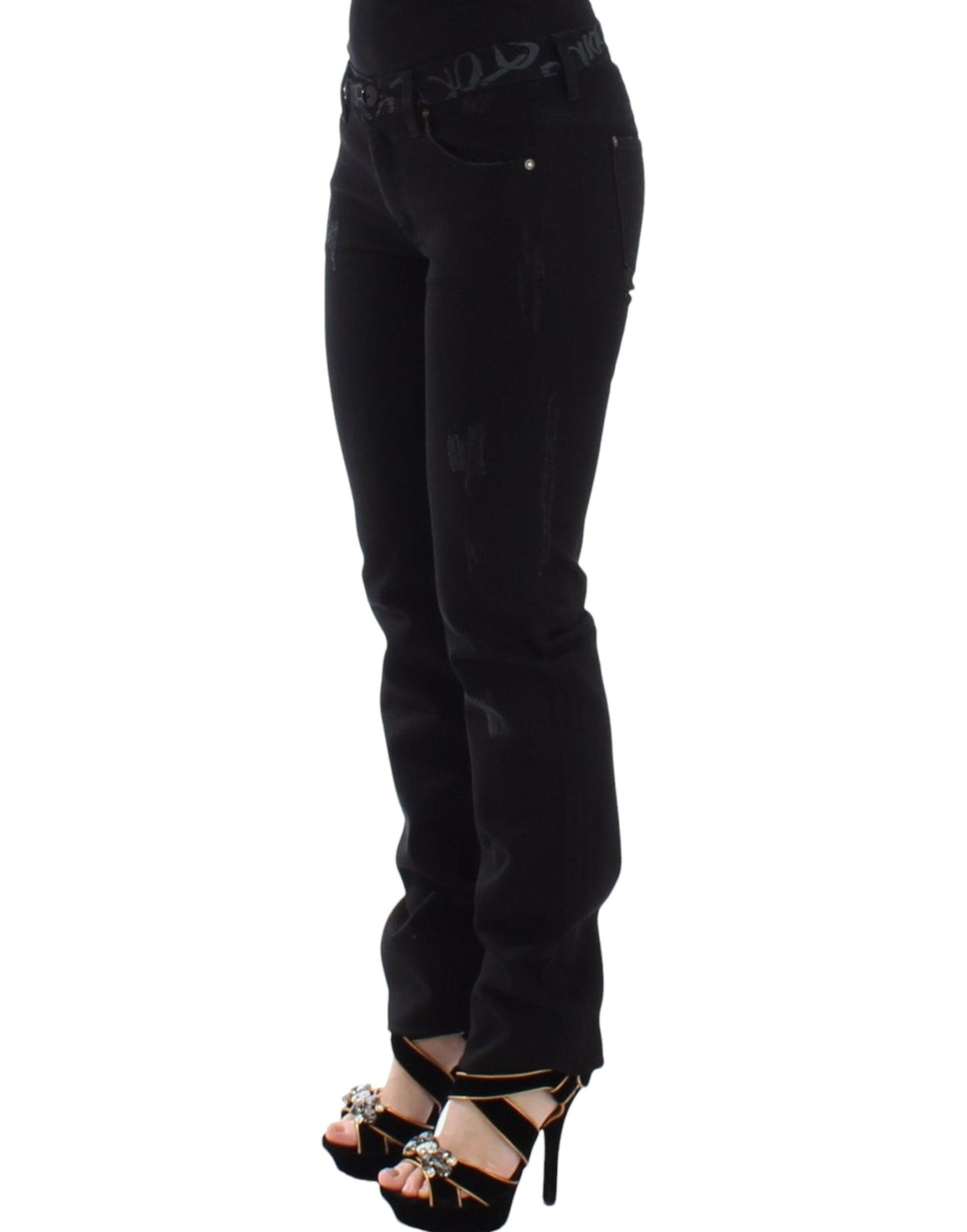 Jean Ermanno Scervino noir en denim (skinny, stretch)
