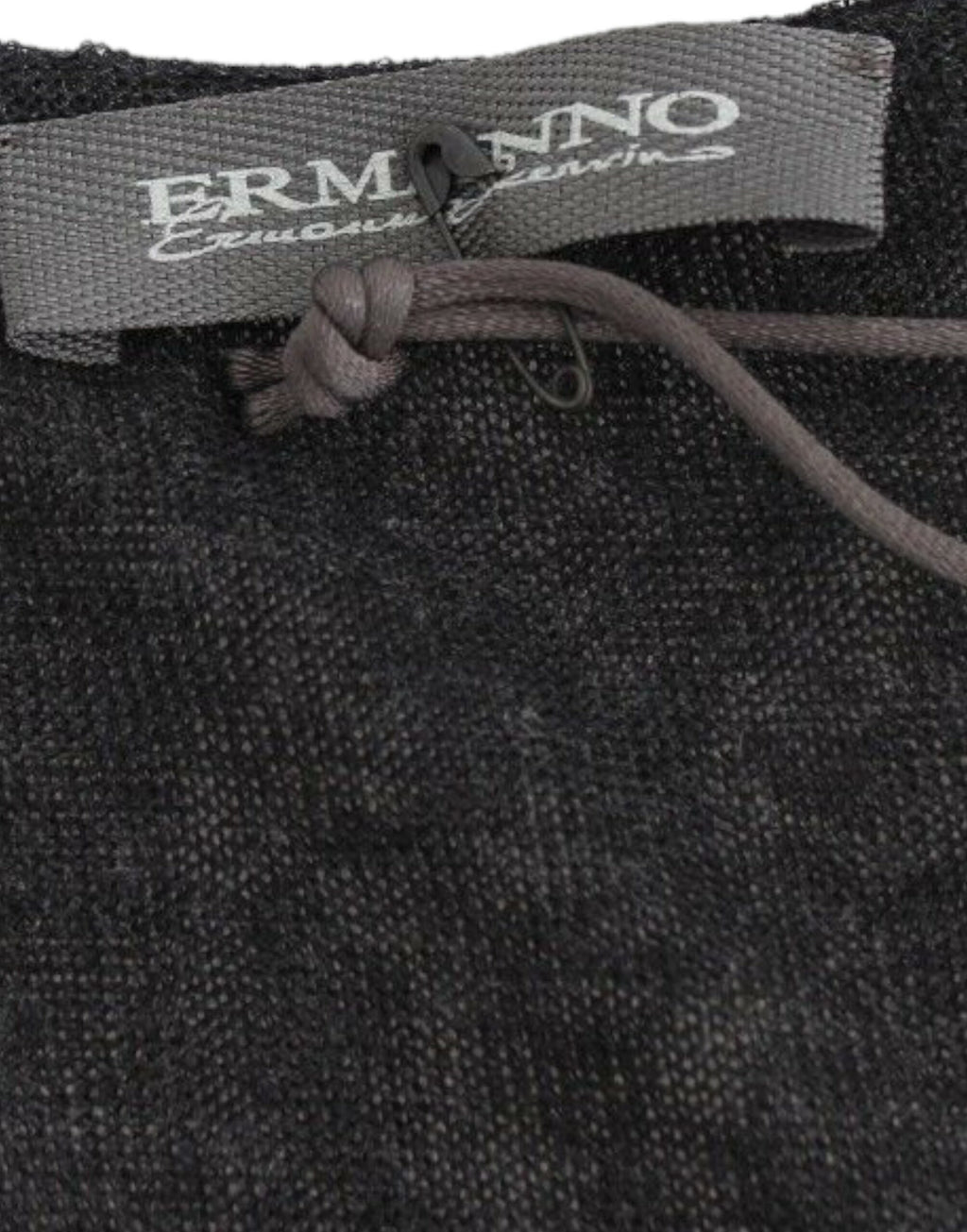 Pull en maille Ermanno Scervino noir en mélange de laine (manches longues, stretch)