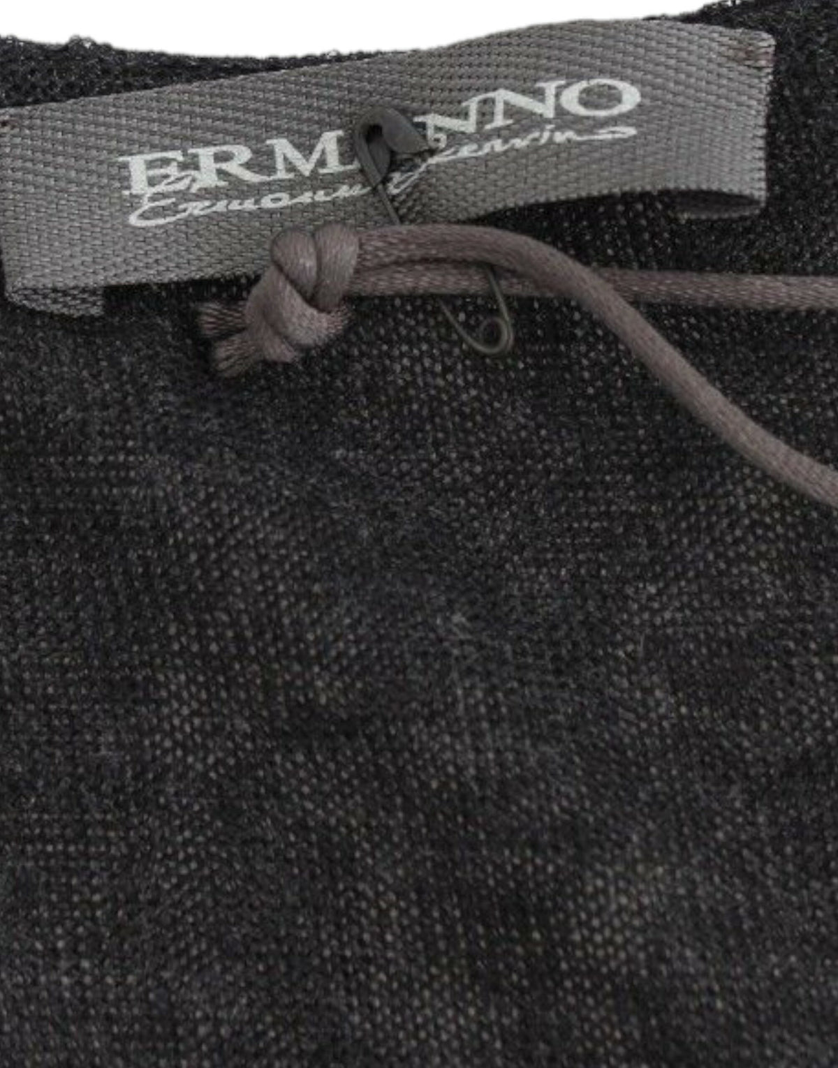 Pull en maille Ermanno Scervino noir en mélange de laine (manches longues, stretch)