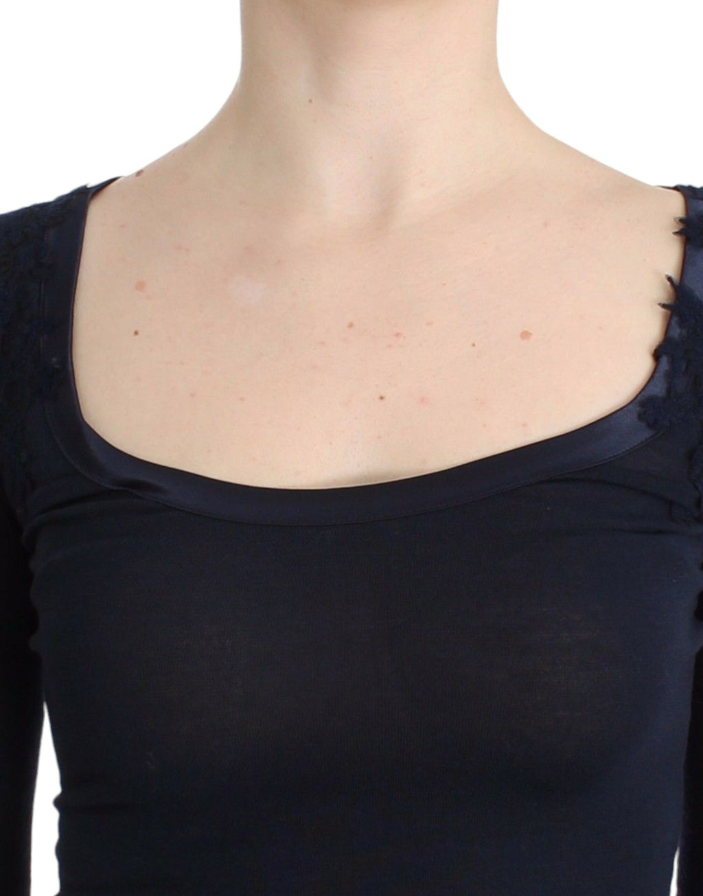 Chemisier Ermanno Scervino bleu en dentelle
