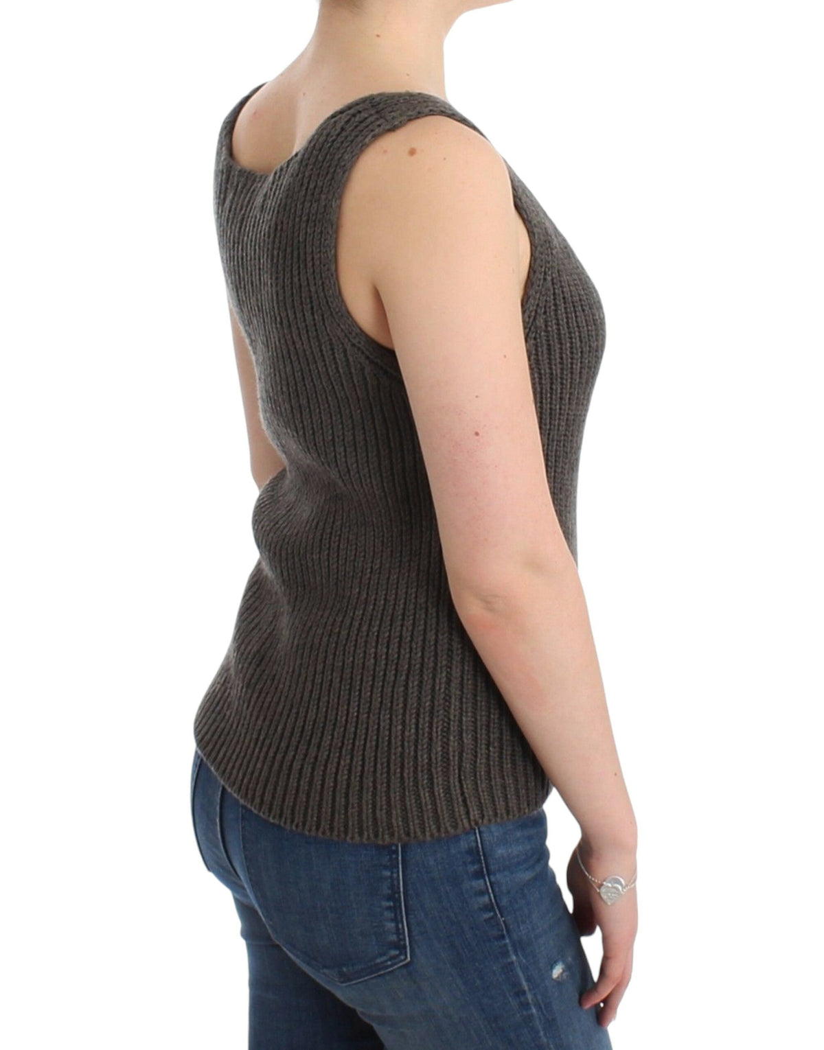 Pull en maille Ermanno Scervino gris en laine