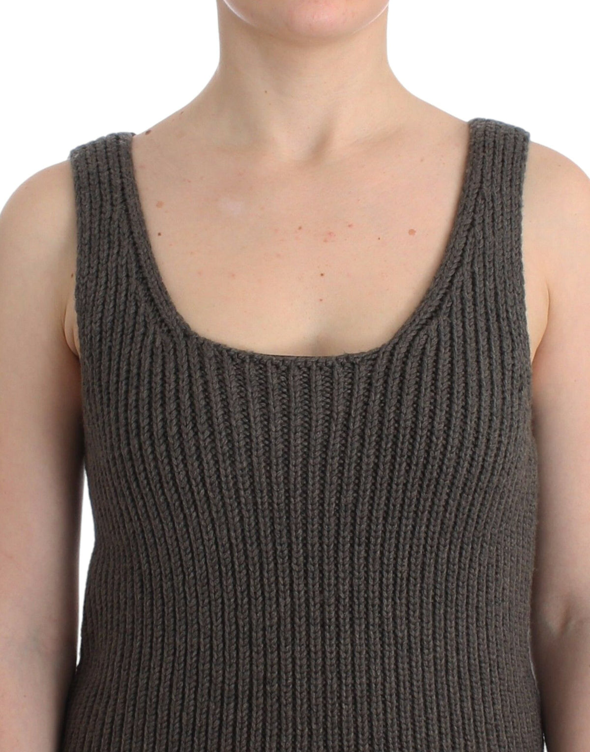 Pull en maille Ermanno Scervino gris en laine