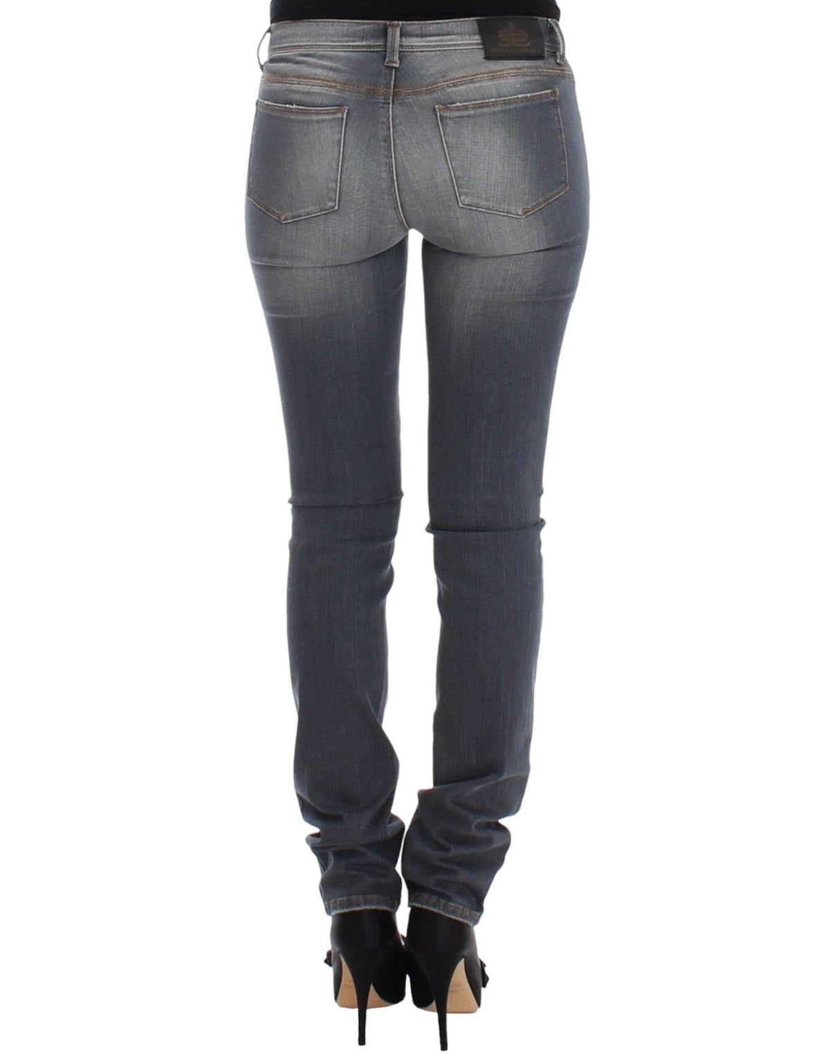 Ermanno Scervino Gray Slim Jeans Denim Pants Skinny Leg Stretch