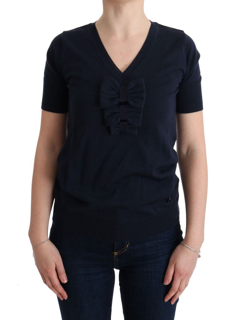 Chemisier MARGHI LO' bleu en laine