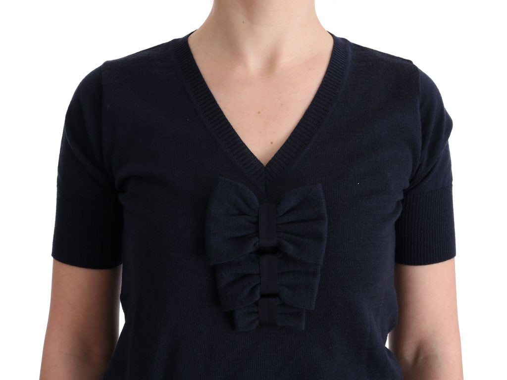 Chemisier MARGHI LO' bleu en laine