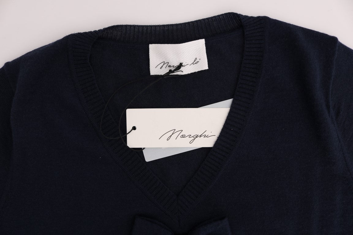 Chemisier MARGHI LO' bleu en laine