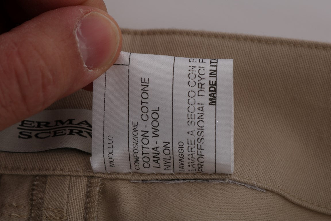 Pantalon Ermanno Scervino beige en coton