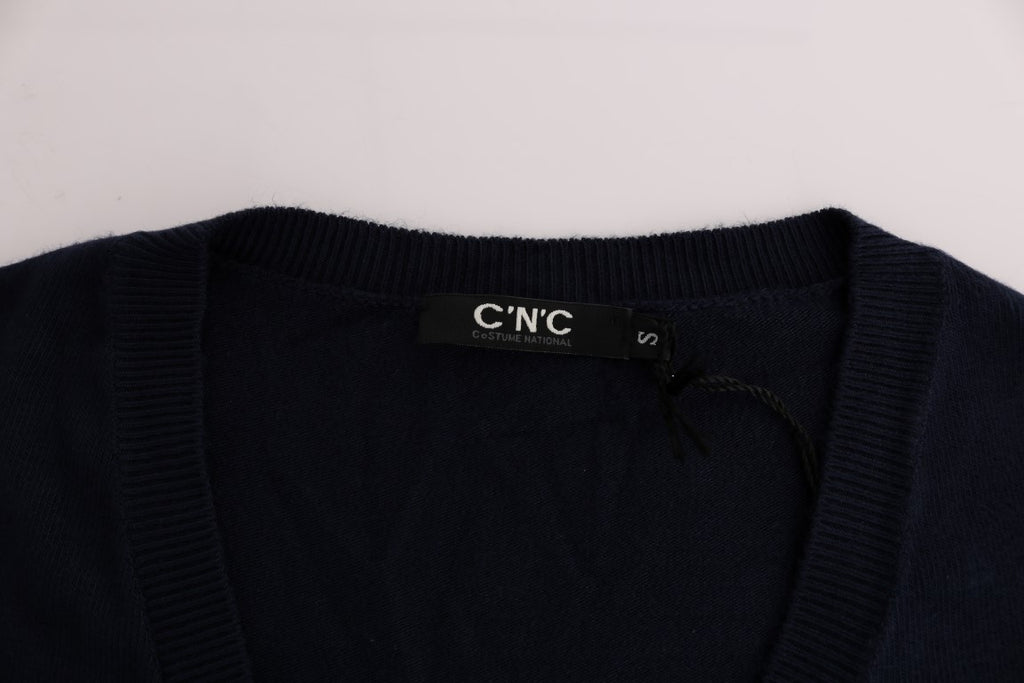 Pull en maille Costume National bleu en viscose