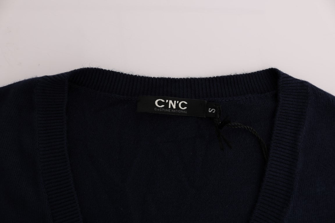 Pull en maille Costume National bleu en viscose