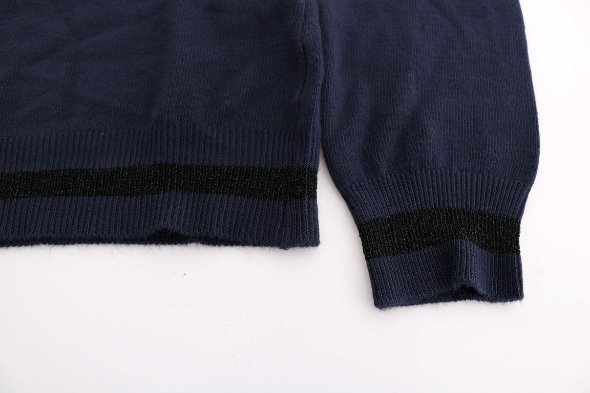 Pull en maille Costume National bleu en viscose