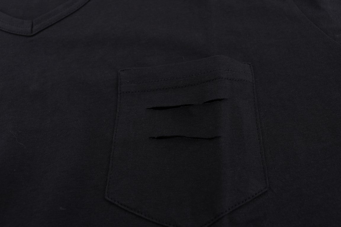 Chemise Daniele Alessandrini bleue en coton