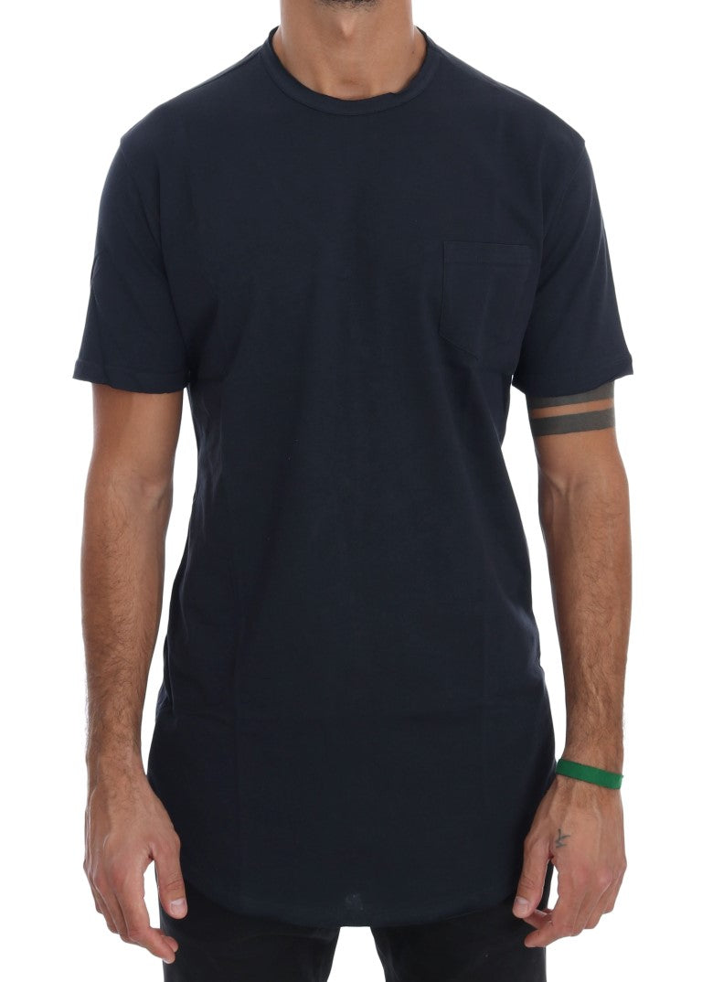 Chemise Daniele Alessandrini bleue en coton