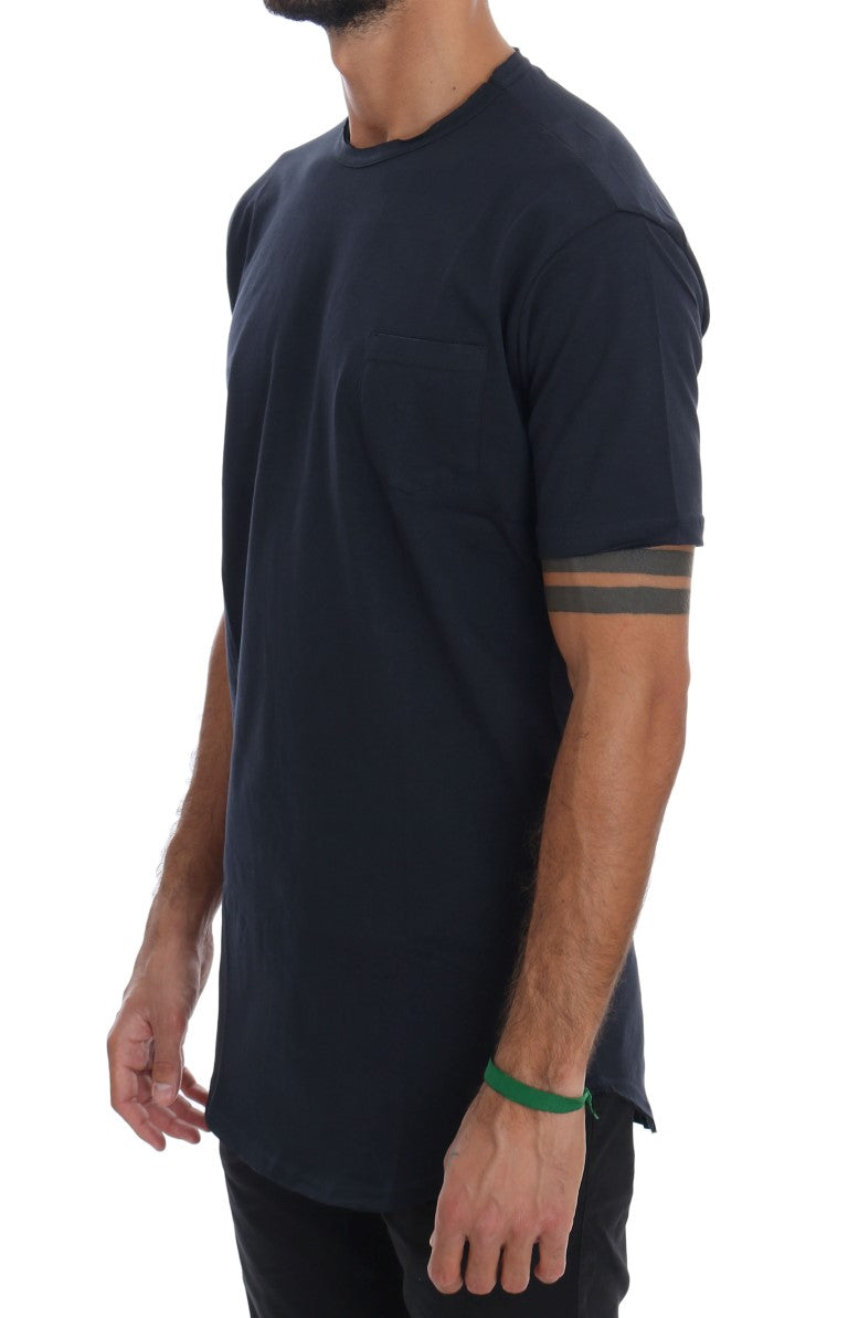 Chemise Daniele Alessandrini bleue en coton